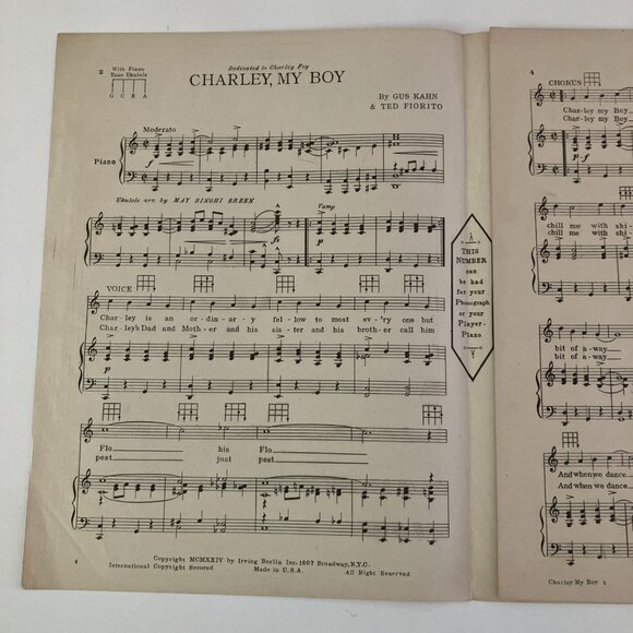 1920s Vintage Sheet Music Among My Souvenirs Canadian Capers Charley My Boy - Picture 14 of 16